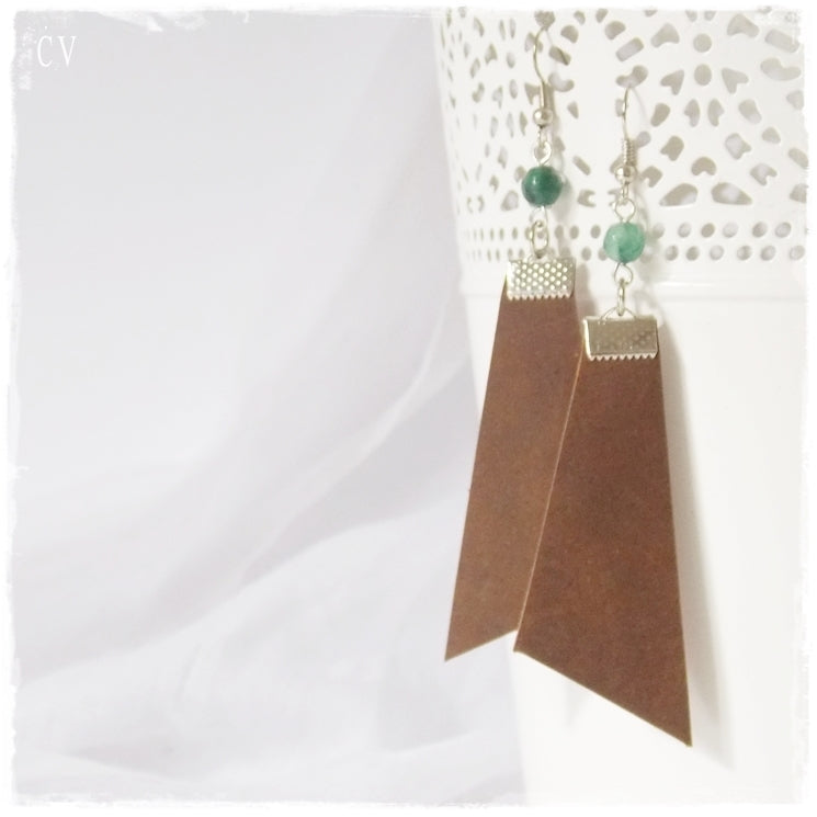 Rustic Leather Arrow Earrings
