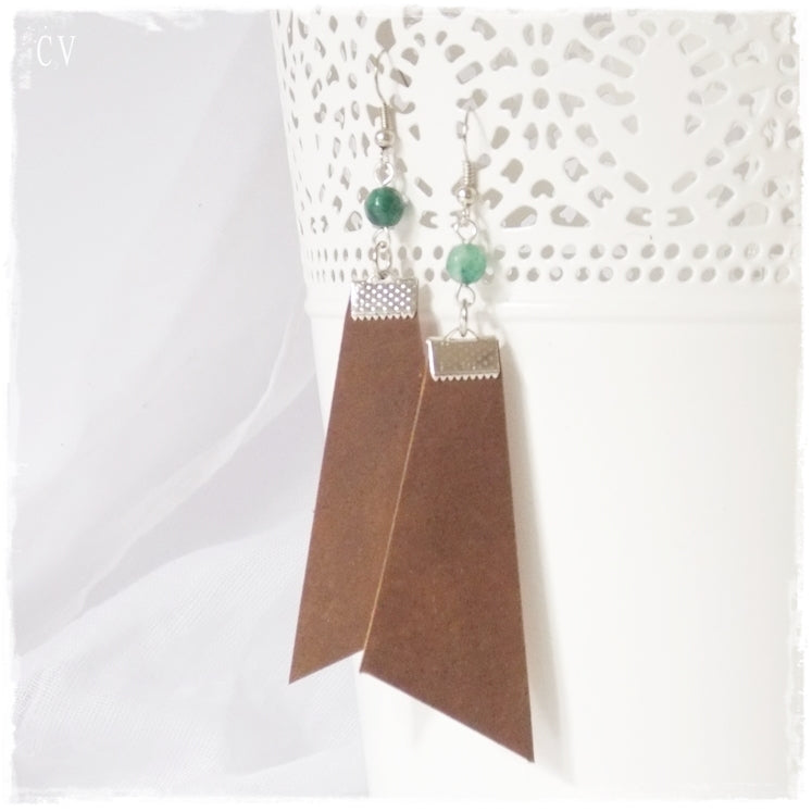 Tribal Gypsy Long Leather Earrings