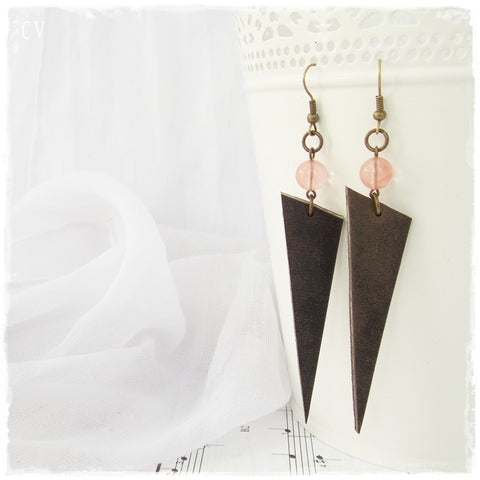 Tribal Arrow Leather Earrings