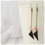 Dainty Tribal Geometric Leather Earrings