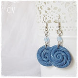 HandmadePolymer Clay Swirl Earrings