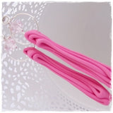 Pastel Pink Clay Earrings - Clip Ons