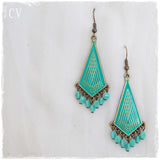 Dangle Brass  Vintage Earrings