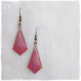 Long Ombre Geometric Earrings