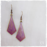 Kite Shaped Brass Earrings