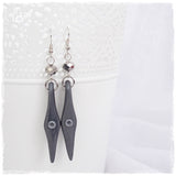 Coal Black Goth Lolita Earrings