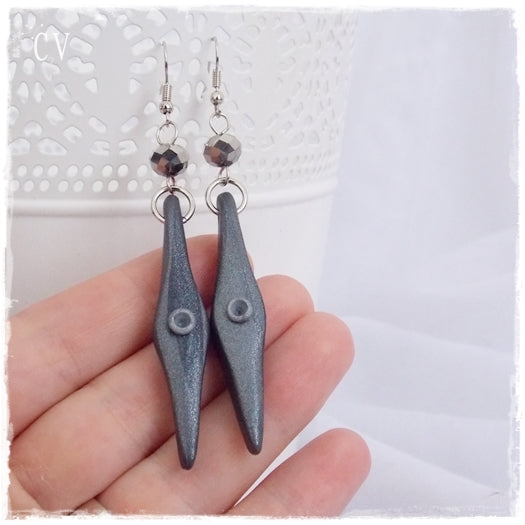 Handmade Long Polymer Clay Earrings