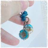 Kyanite Floral Dangle Earrings