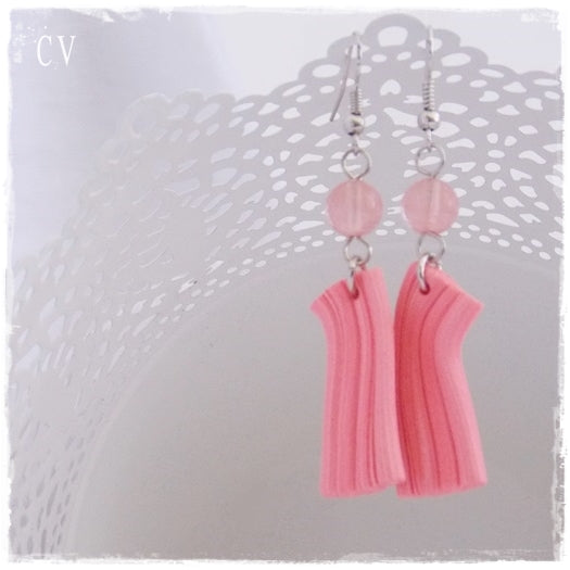 Wavy Geometric Polymer Clay Earrings