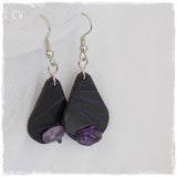 Amethyst Crystal Teardrop Victorian Earrings