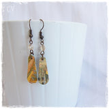 Klimt Art Leather Earrings