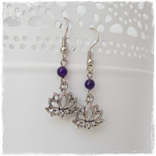 Dainty Lotus Earrings