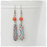 Mandala Orange Earrings