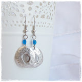 Silver Hammered Disc Earrings