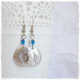 Silver Disc Earrings - Clip Ons Available