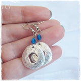 Custom Birthstone Disc Earrings
