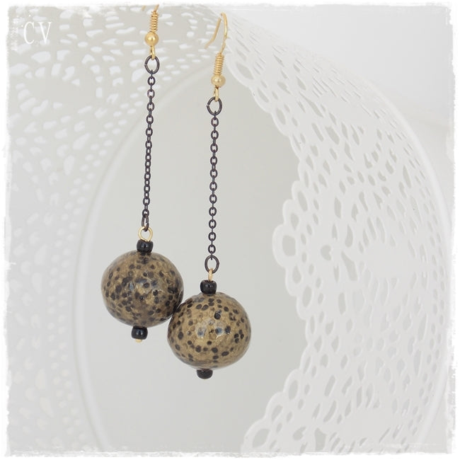 Full Moon Dangling Earrings