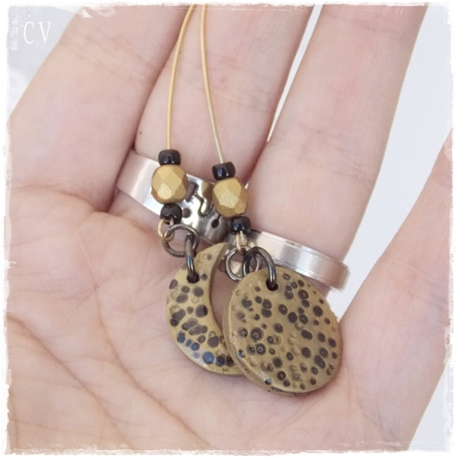 Extra Long Moon Earrings