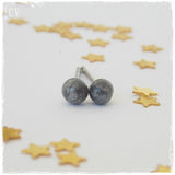 Silver Polymer Clay Post Earrings