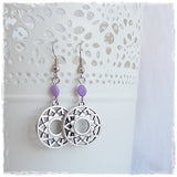 Crown Chakra Earrings in Silver