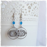 Silver Chakra Dangling Earrings