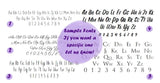 Font Chart - The C2V Brand - Custom Leather Accessories