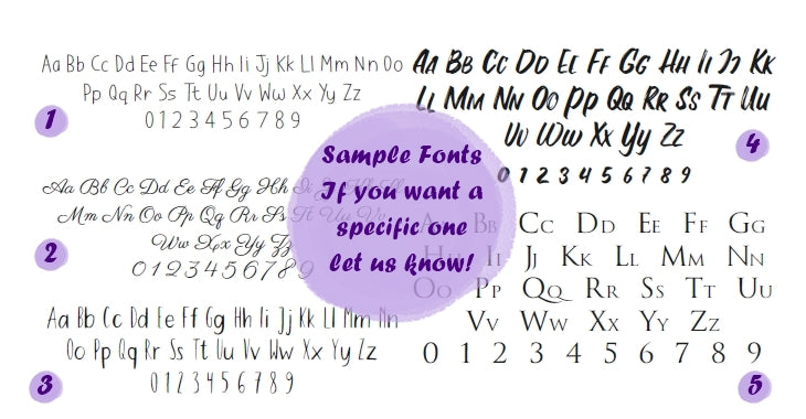 Font Options - Handmade Leather Creations