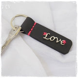Valentine's Love Leather Keychain