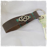 Celtic Leather Keychain For Him