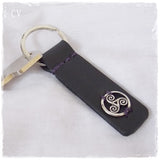 Triple Spiral Leather Key-Ring ~