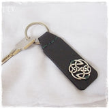 Shield Of Destiny Leather Keychain ~