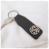 Shield Of Destiny Leather Keychain ~