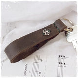 Irish Dara Knot Leather Anniversary Keychain