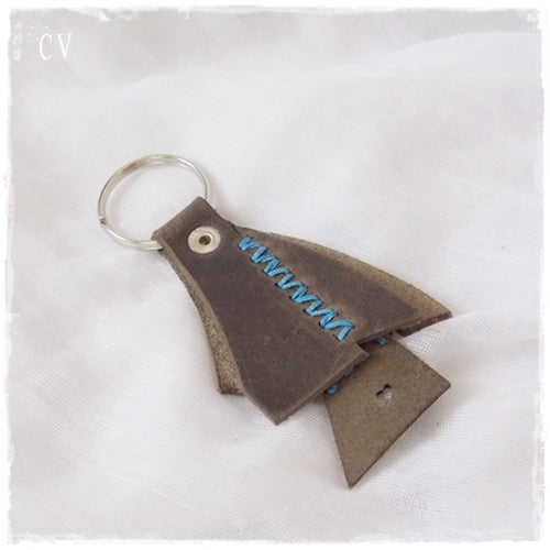 Handmade Artistic Leather Keyfob