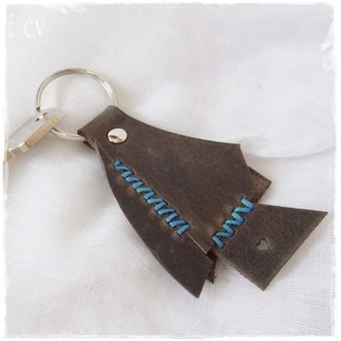 Handmade Bohemian Leather Keychain