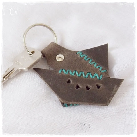 Vintage Leather Keychain