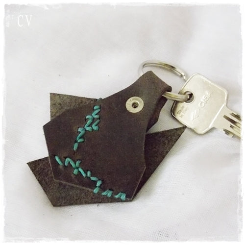 Upcycled Leather Keychain