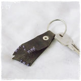 Tribal Stitched Leather Keychain ~