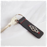 Celtic Infinity Leather Keychain