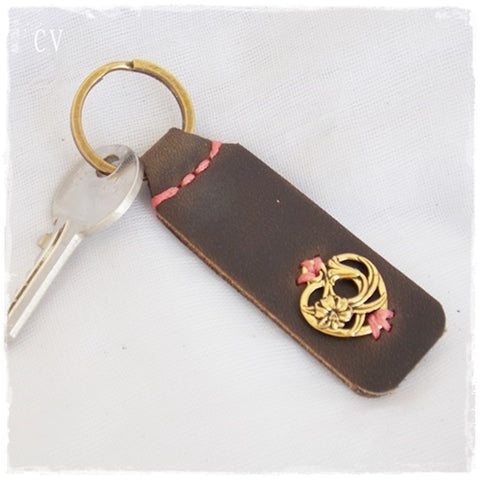Floral Heart Keychain #