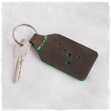 Personalized Cancer Zodiac Leather Keychain