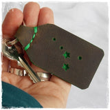 Cancer Zodiac Engraved Leather Keyring