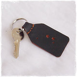 Personalized Aries Leather Keychain