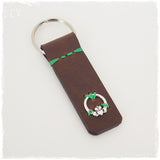 Celtic Leather Keychain