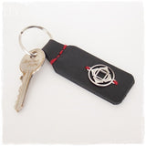 Yoga Leather Keyfob - Custom Name Keychain