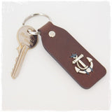 Nautical Leather Keychain