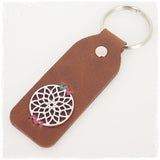 Yoga Teacher Leather Keychain