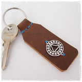 Vishudda Keychain, Yoga Leather Key-Fob