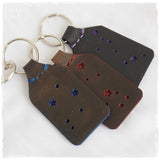 Constellation Custom Leather Keyrings