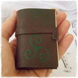 Triple Spiral Pocket Leather Sketchbook